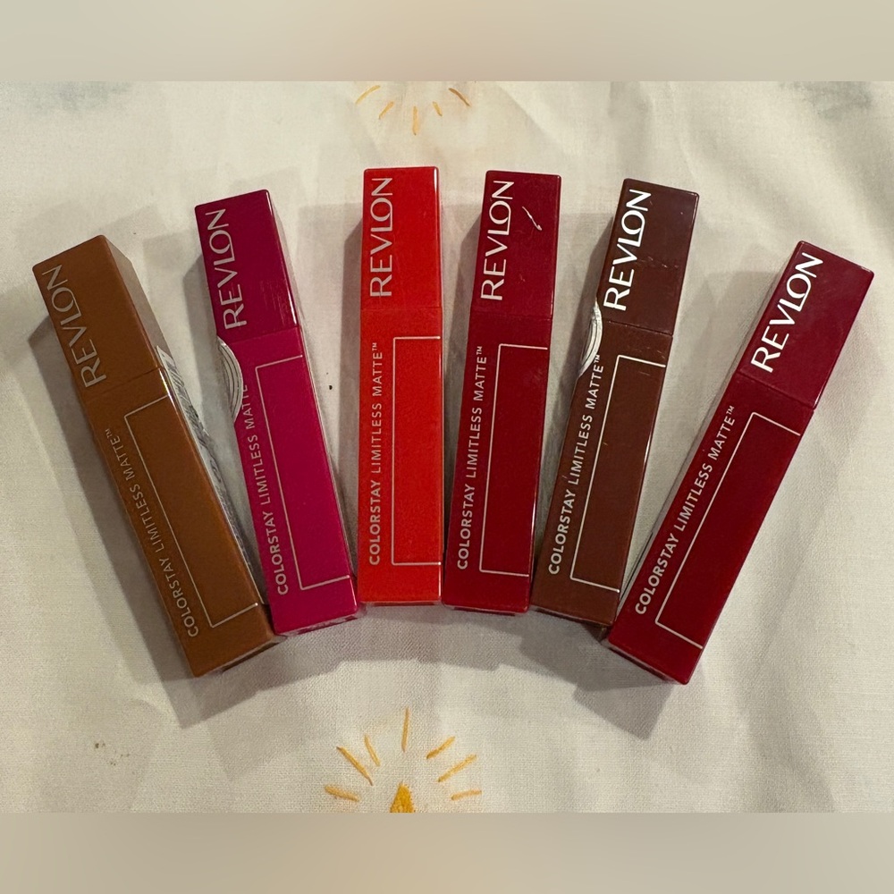 NEW Lot 6x REVLON COLORSTAY LIMITLESS MATTE LIQUID LIPSTICK MIXED SHADES